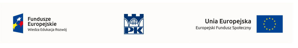 logotypy funduszy europejskich i Politechniki Krakowskiej