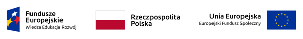 Logo projektu-Fundusze Europejskie, flaga Rzeczpospolitej Polskiej, flaga Unii Europejskiej